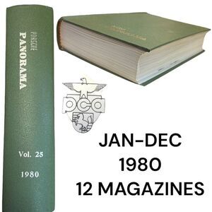 Porsche Panoramic Hardcover Bounded Magazines Vintage 1980 JAN-Dec  PCA